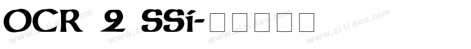 OCR 2 SSi字体转换
